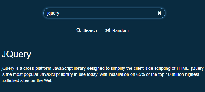 jQuery Wikipedia Viewer